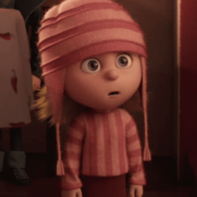 Little Girl In Pink Striped Sweater And Pink Hat GIF