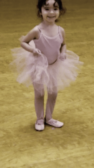 Little Girl In Pink Tutu And White Shoes GIF