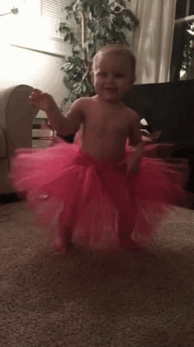Little Girl In Pink Tutu Dancing GIF