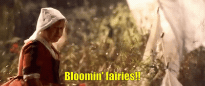 Little Girl In Red Dress Says Bloomin Fairies GIF