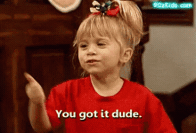 Little Girl In Red Shirt Saying You Got It GIF