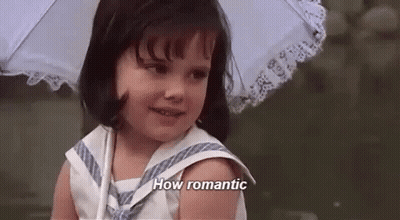 Little Girl In Sailor Suit Saying How Romantic GIF