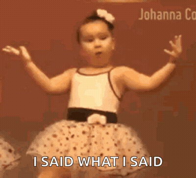 Little Girl In White Dress Dancing Saying I Said What I Said GIF