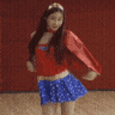 Little Girl In Wonder Woman Costume Dancing GIF