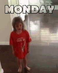 Little Girl Is Having A Tired Monday GIF