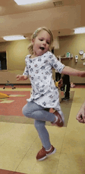 Little Girl Jumping For Joy GIF