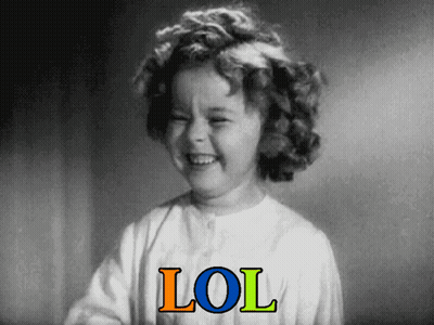 Little Girl Laughing With Lol GIF