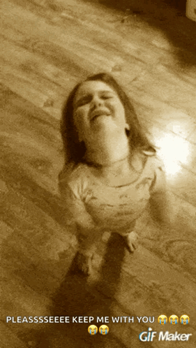 Little Girl Laying Floor Pleasessseeee Keep Me With You GIF