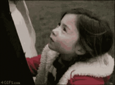 Little Girl Looking Up At Sky GIF