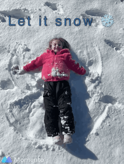 Little Girl Lying In Snow Let It Snow GIF