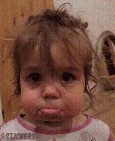 Little Girl Making Funny Face GIF