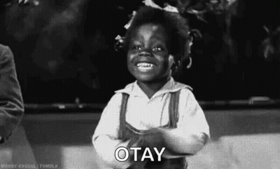 Little Girl Making Funny Face Saying Okay GIF