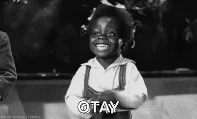 Little Girl Making Funny Face Saying Otay GIF