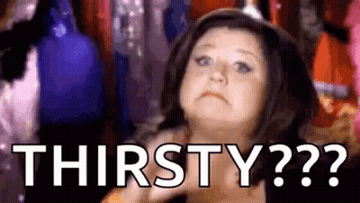 Little Girl Making Funny Face Saying Thirsty GIF