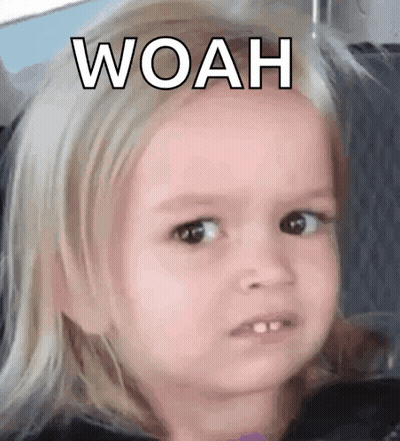 Little Girl Making Funny Face Saying Woah GIF