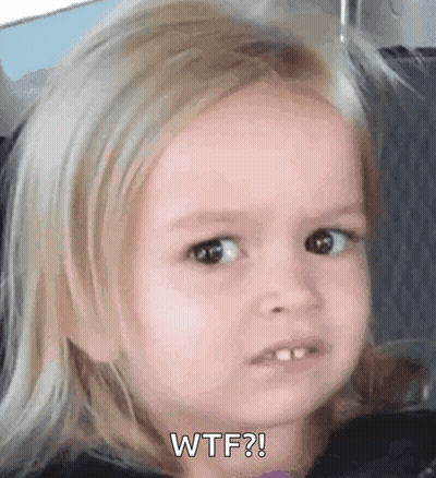 Little Girl Making Funny Face Saying WTF GIF