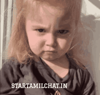 Little Girl Making Funny Face With Starttamilchat GIF
