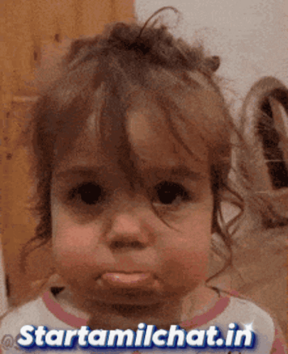 Little Girl Making Funny Face With Starttamilchat.in GIF