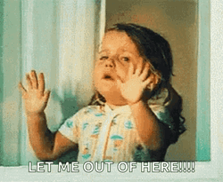 Little Girl Panic Let Me Out Here GIF