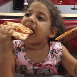 Little Girl Pizza Time GIF