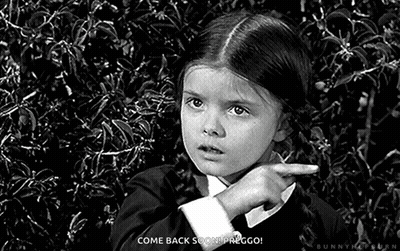 Little Girl Pointing In Black And White Photo GIF