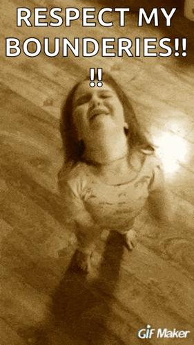 Little Girl Respect My Boundaries GIF