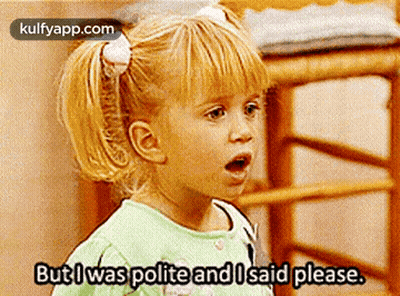 Little Girl Saying But I Was Polite GIF