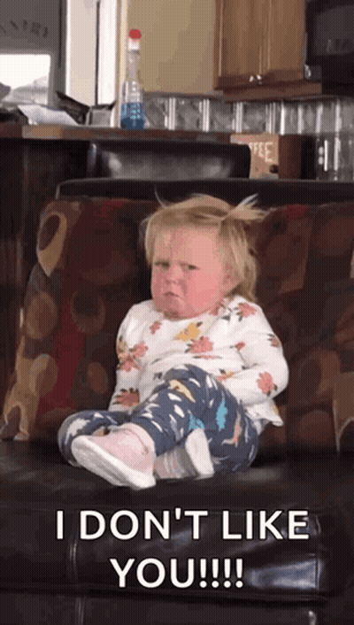 Little Girl Saying I Don't Like You GIF