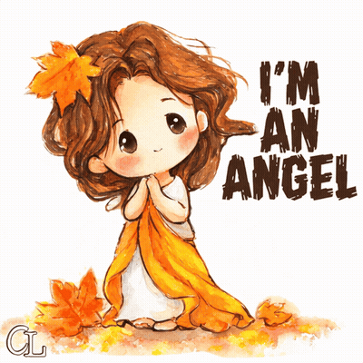 Little Girl Saying I'm An Angel GIF