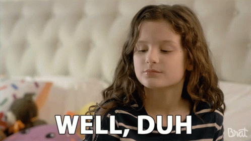 Little Girl Saying Well Duh GIF