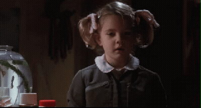 Little Girl Says What's Happening In Front Of Fish Tank GIF
