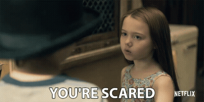 Little Girl Says You're Scared GIF
