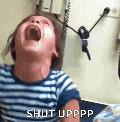Little Girl Screaming Shut Upppp GIF