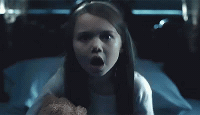 Little Girl Screaming With Teddy Bear GIF