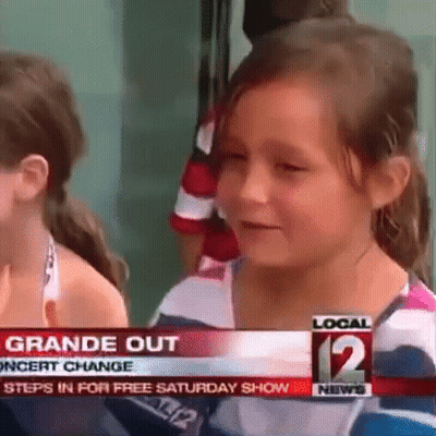 Little Girl Sees News Of Concert Change GIF