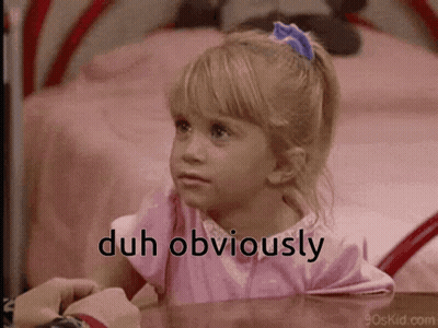 Little Girl Sitting At Table Duh Obviously GIF