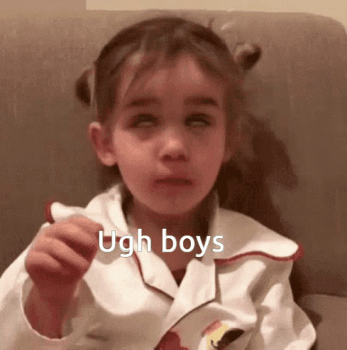 Little Girl Sitting On Couch Ugh Boys GIF