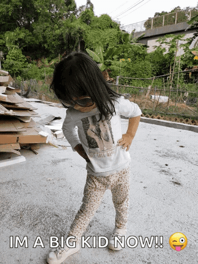 Little Girl Sunglasses I'm Big Kid Now Shirt GIF