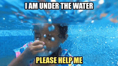 Little Girl Swimming Underwater Please Help Me GIF