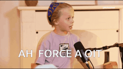 Little Girl Talking Into Microphone Saying Ah Force Aoit