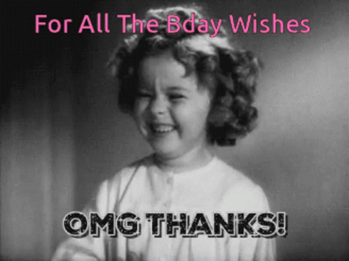 Little Girl Thanking For Birthday Wishes GIF