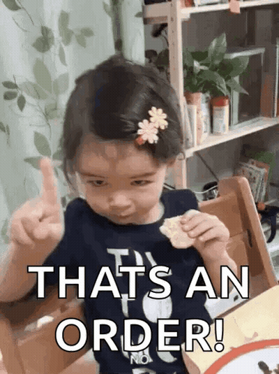Little Girl Thumbs Up That's An Order GIF