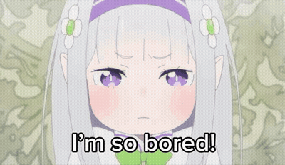 Little Girl With Flower In Hair Says I'm So Bored GIF