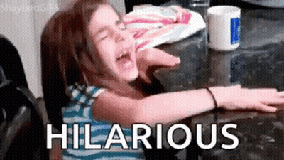 Little Girl With Mouth Open Saying Hilarious GIF
