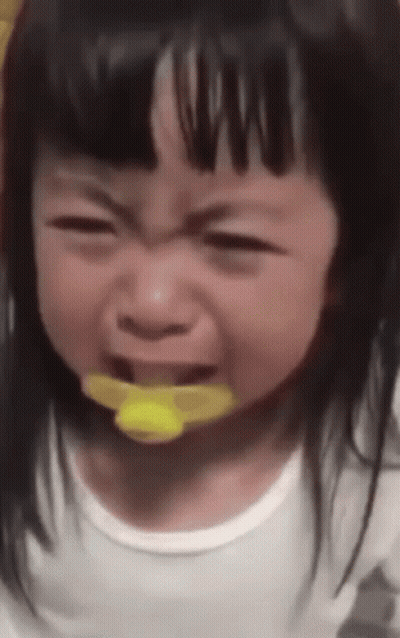 Little Girl With Pacifier Crying GIF
