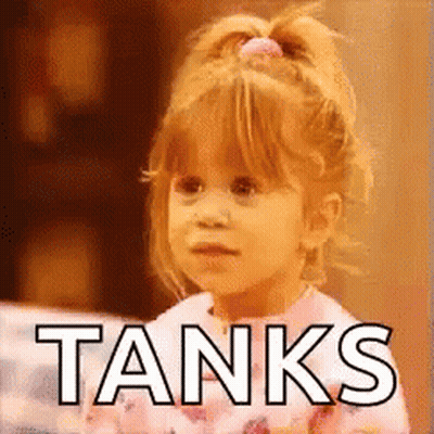 Little Girl With Ponytail And Tanks GIF