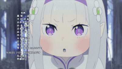Little Girl With Purple Eyes White Fox GIF