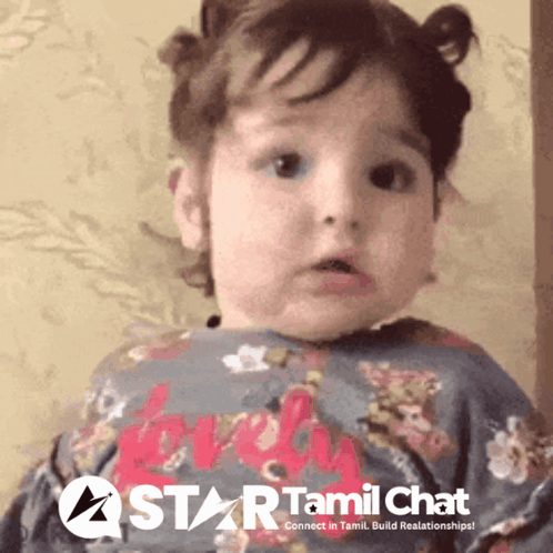 Little Girl With Star Tamil Chat Logo GIF