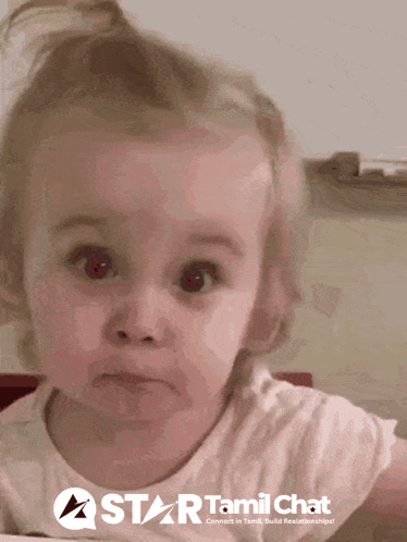 Little Girl With Star Tamil Chat Logo GIF
