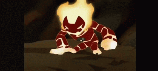 Little Heatblast Sets Chama On Cave GIF
